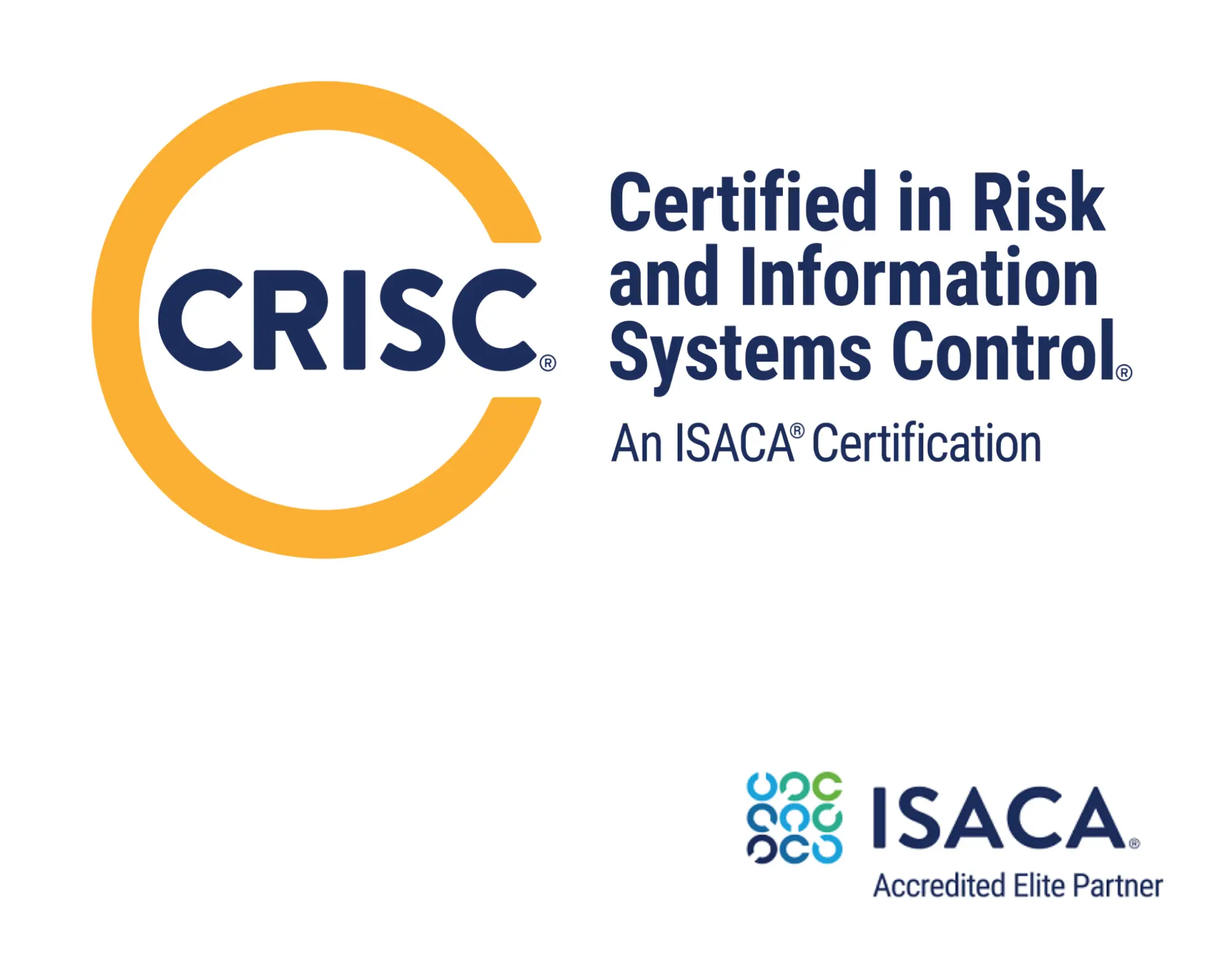CRISC Certification badge achieved after attending CRISC Certified in Risk and Information Systems Control Certification Course