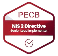 Certified NIS 2 Directive badge achieved after attending the NIS 2 Lead Implementer Course and Exam