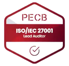 Certified ISO 27001 Lead Auditor badge achieved after attending the Iso 27001 Lead Auditor Course and Exam